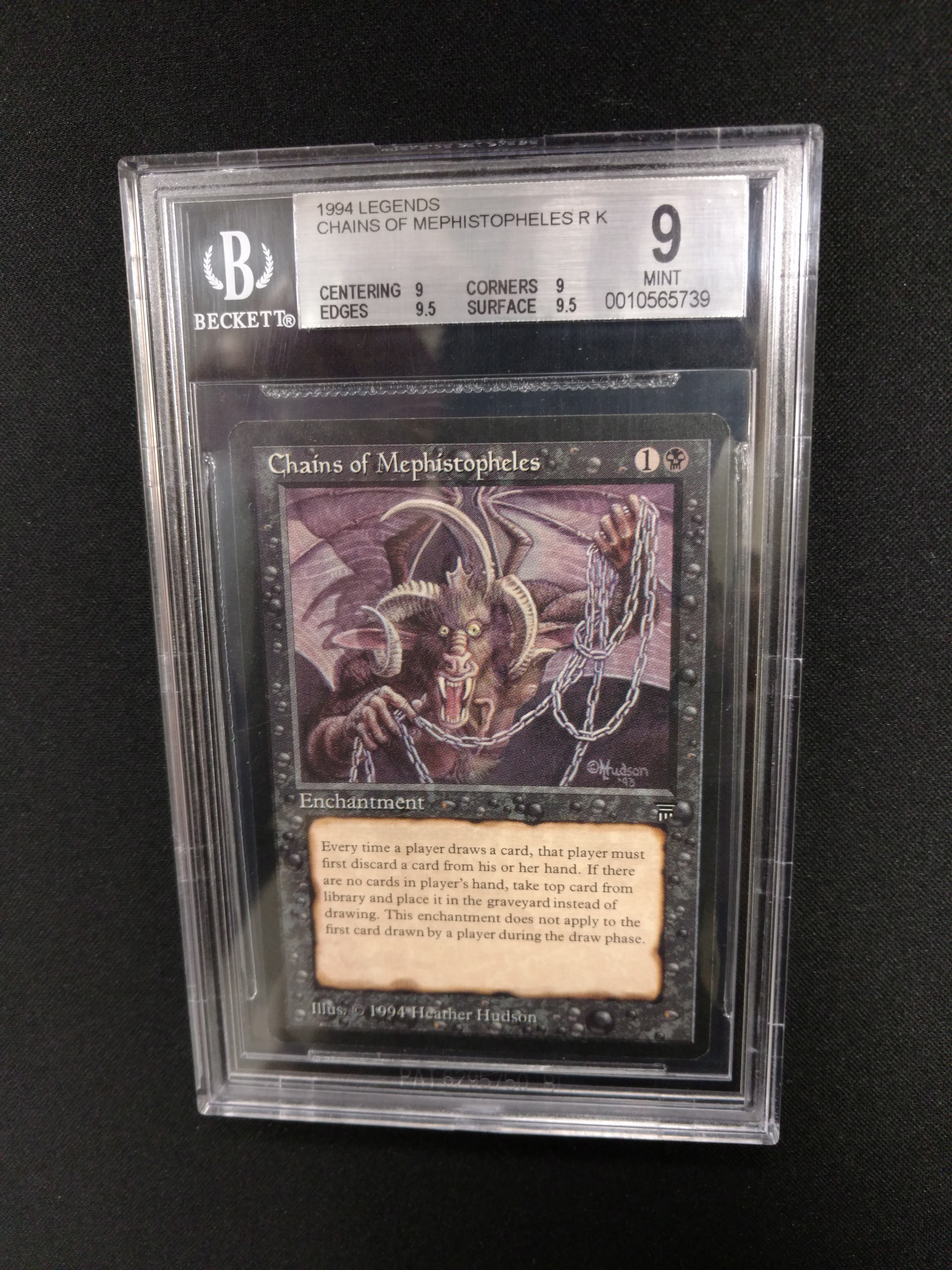 Chains of Mephistopheles BGS 9 MINT Legends MTG Magic Graded Card